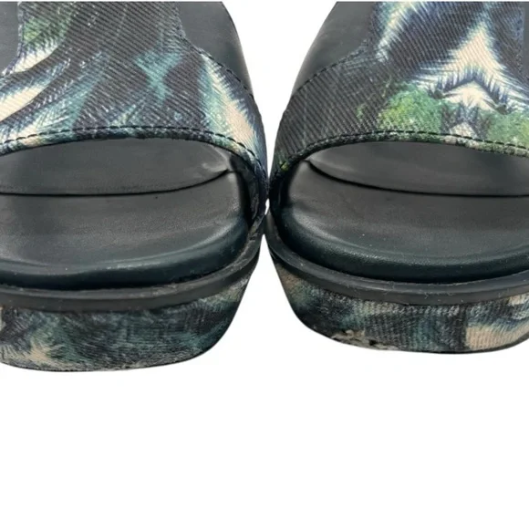 Camper Damas Green Navy Tropical Wedge Platform Sandals Women’s EU 38 US 7.5 - Picture 6 of 16